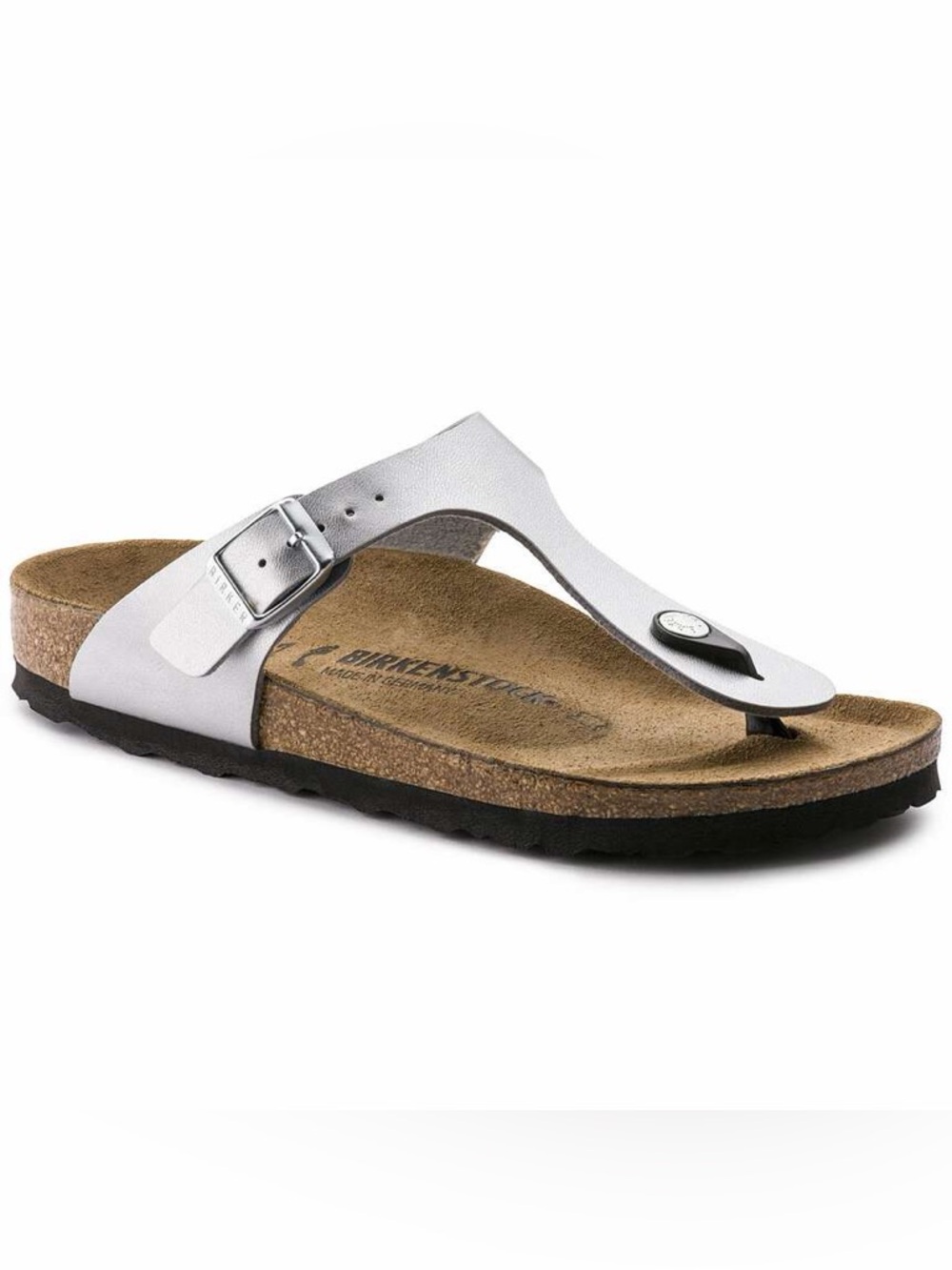 Birkenstock Metallic Silver Gizeh Sandals Women’s Size 36